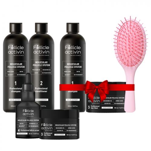Follicle Activin: set pentru stimularea creșterii părului + CADOU