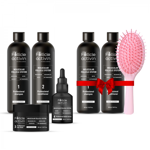 Follicle Activin - Curs complet : regenerează creșterea și densitatea părului (acționează ca o mezoterapie) + AL DOILEA SET CADOU