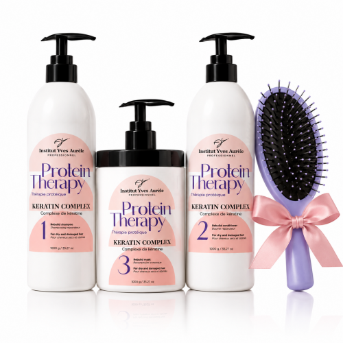 SET PROTEIN THERAPY DE DIMENSIUNI EXCEPTIONALE: șampon, balsam, mască (3 x 1000g) + CADOU! 